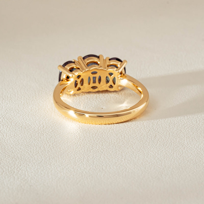 18ct Yellow Gold 3.60ct Green Sapphire Odyssey Ring - Ring - Walker & Hall
