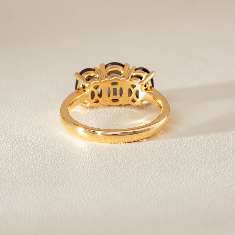 18ct Yellow Gold 3.60ct Green Sapphire Odyssey Ring - Ring - Walker & Hall