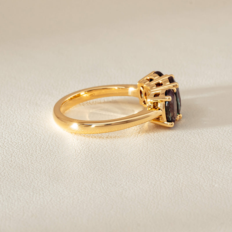 18ct Yellow Gold 3.60ct Green Sapphire Odyssey Ring - Ring - Walker & Hall