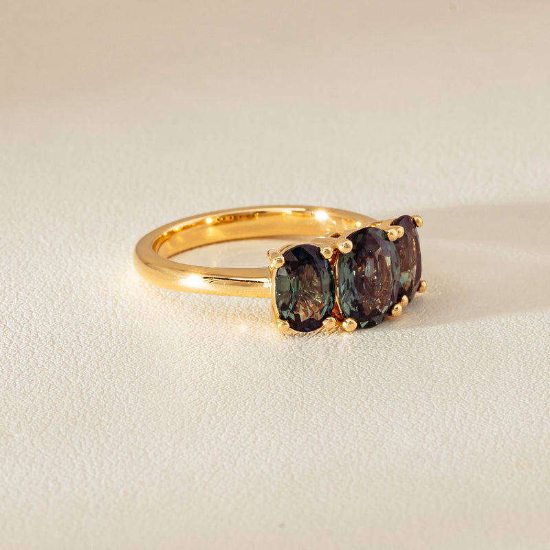 18ct Yellow Gold 3.60ct Green Sapphire Odyssey Ring - Ring - Walker & Hall