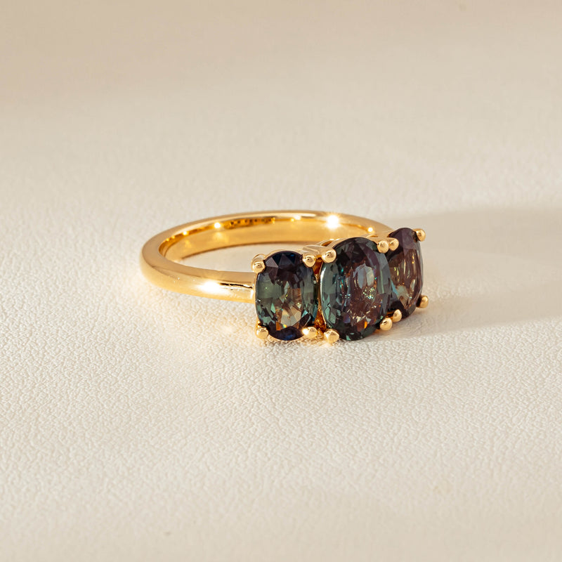 18ct Yellow Gold 3.60ct Green Sapphire Odyssey Ring - Ring - Walker & Hall
