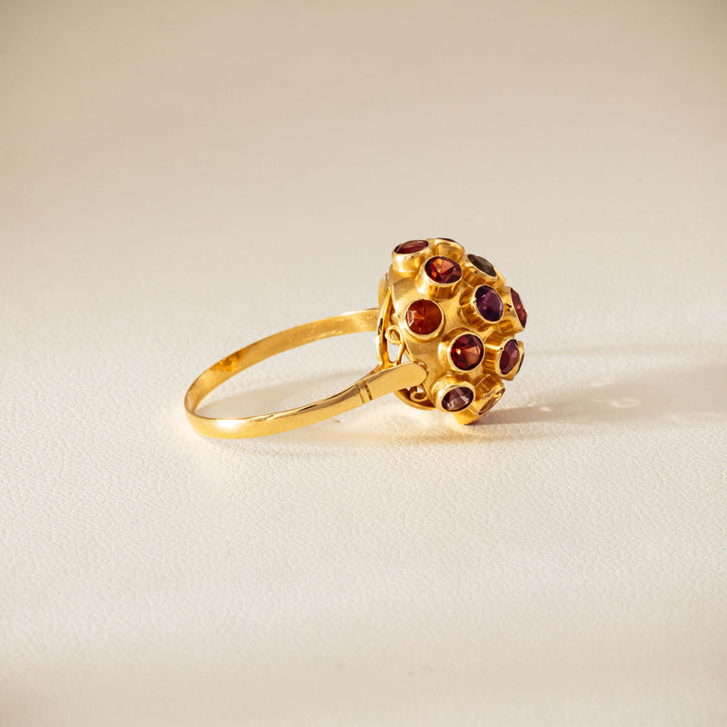 Vintage 18ct Yellow Gold Gem-Set Sputnik Ring - Ring - Walker & Hall