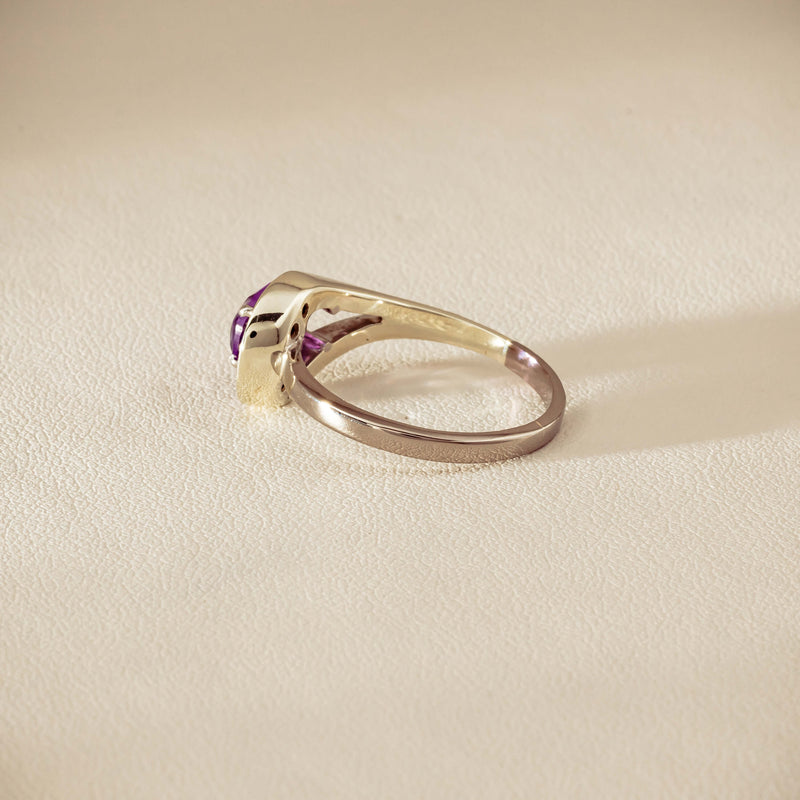 Deja Vu Mixed Carat White Gold Amethyst & Diamond Ring - Ring - Walker & Hall