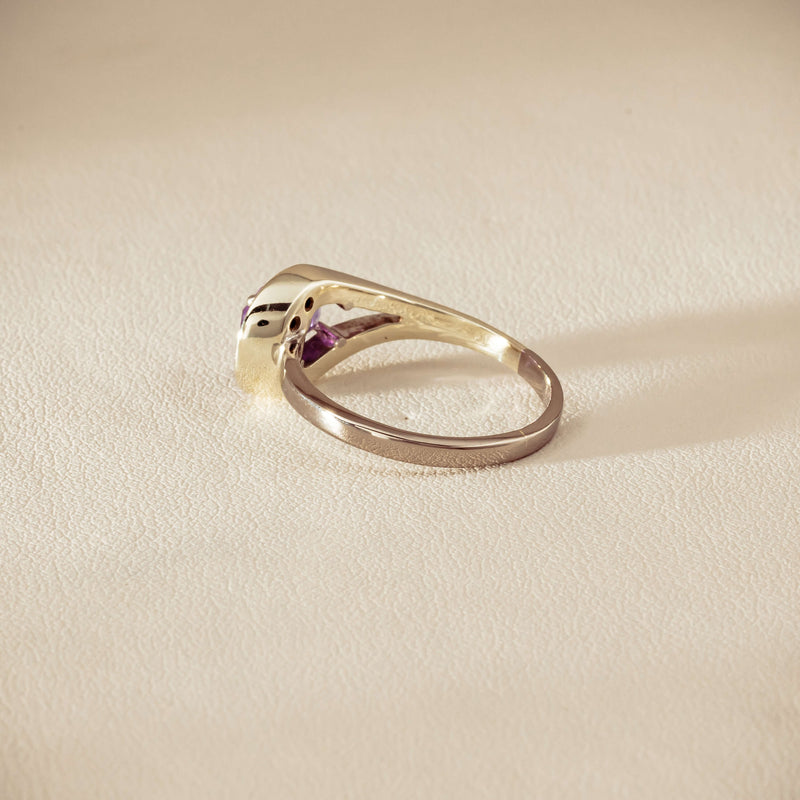 Deja Vu Mixed Carat White Gold Amethyst & Diamond Ring - Ring - Walker & Hall