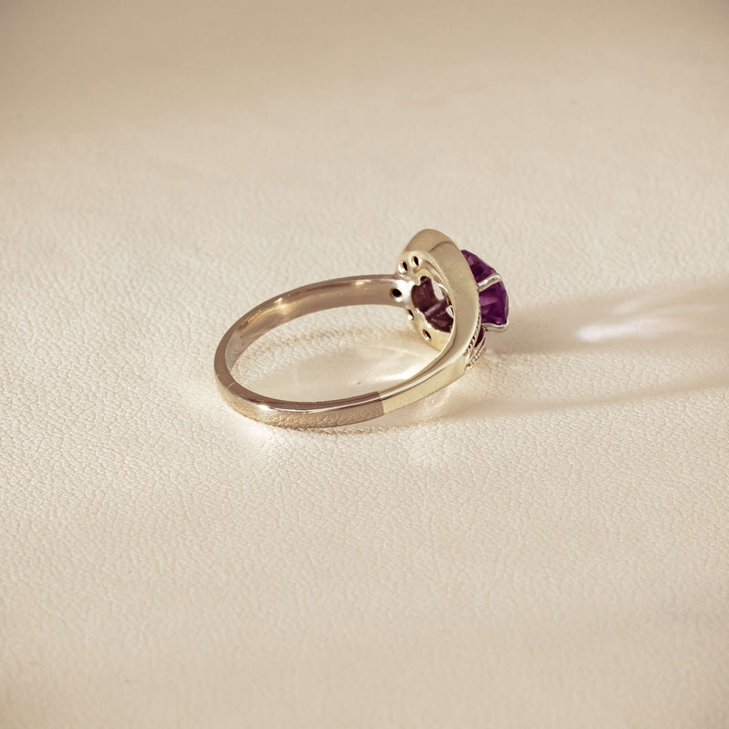 Deja Vu Mixed Carat White Gold Amethyst & Diamond Ring - Ring - Walker & Hall