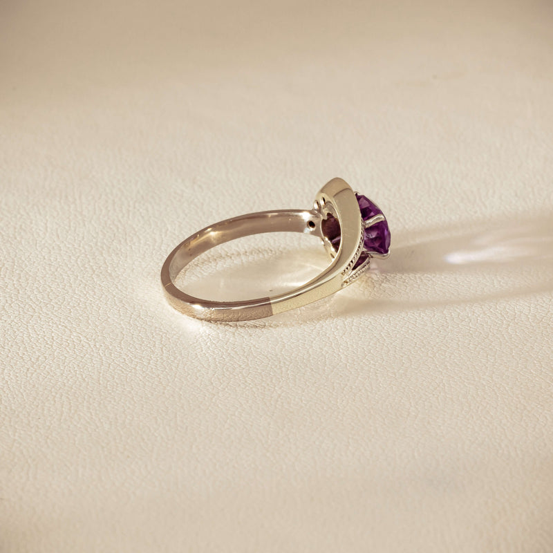 Deja Vu Mixed Carat White Gold Amethyst & Diamond Ring - Ring - Walker & Hall