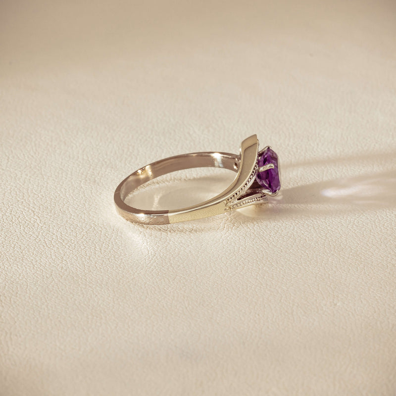 Deja Vu Mixed Carat White Gold Amethyst & Diamond Ring - Ring - Walker & Hall