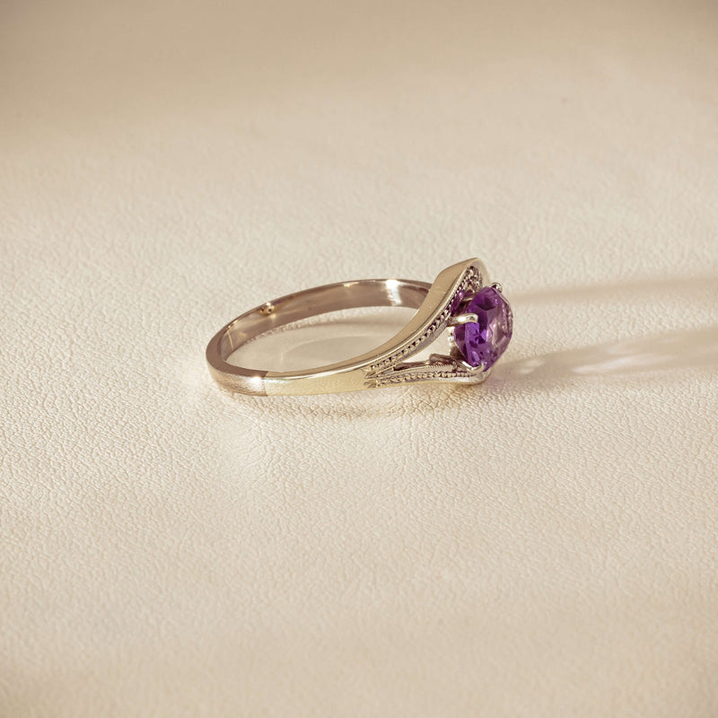Deja Vu Mixed Carat White Gold Amethyst & Diamond Ring - Ring - Walker & Hall