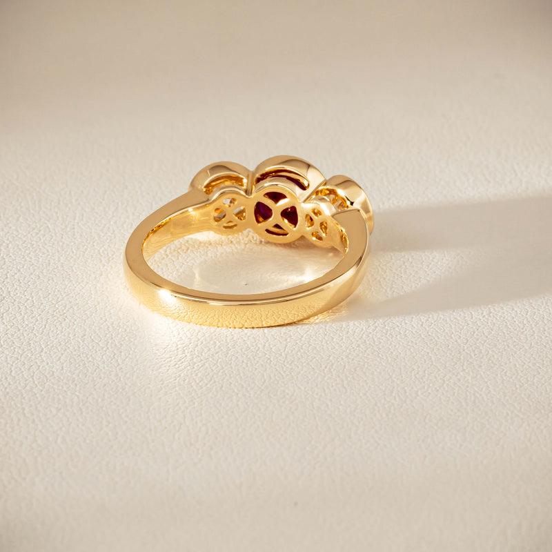 18ct Yellow Gold 1.30ct Ruby & Diamond Natalia Ring