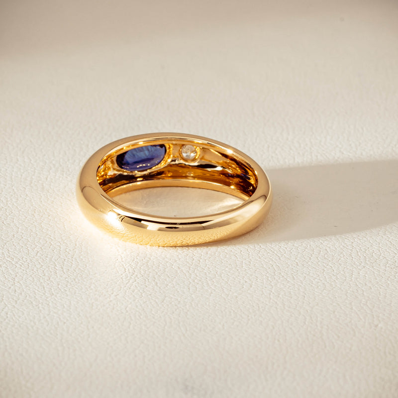 18ct Yellow Gold .43ct Sapphire & Diamond Kylie Ring