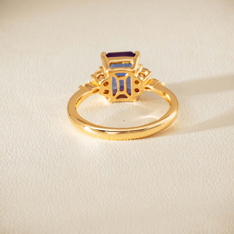 18ct Yellow Gold 2.88ct Tanzanite & Diamond Oriana Ring
