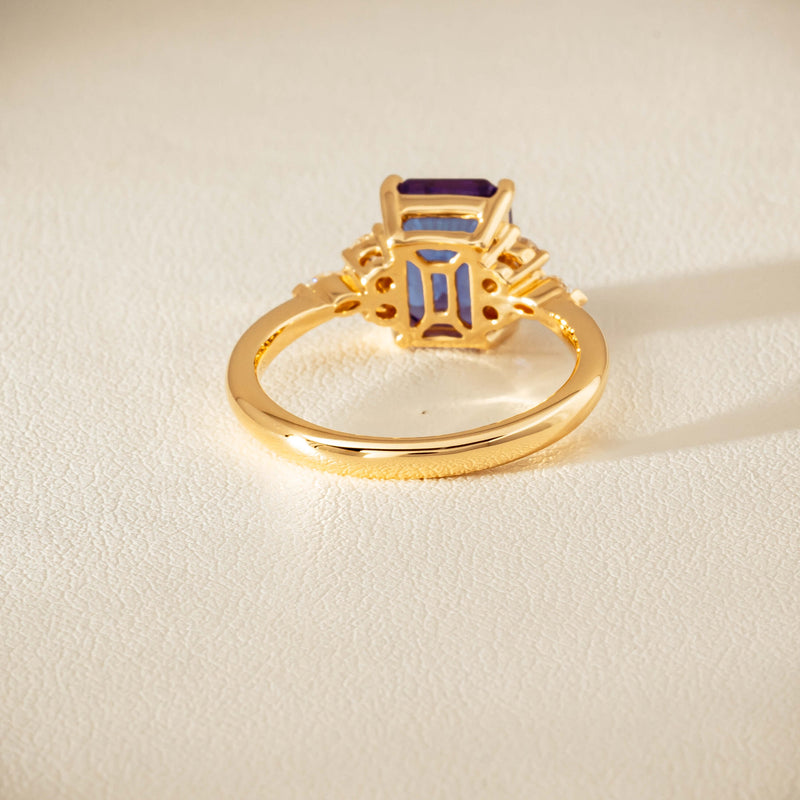 18ct Yellow Gold 2.88ct Tanzanite & Diamond Oriana Ring