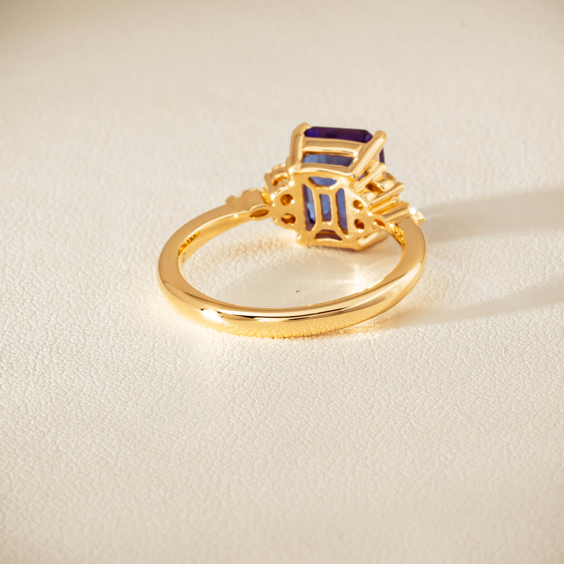 18ct Yellow Gold 2.88ct Tanzanite & Diamond Oriana Ring
