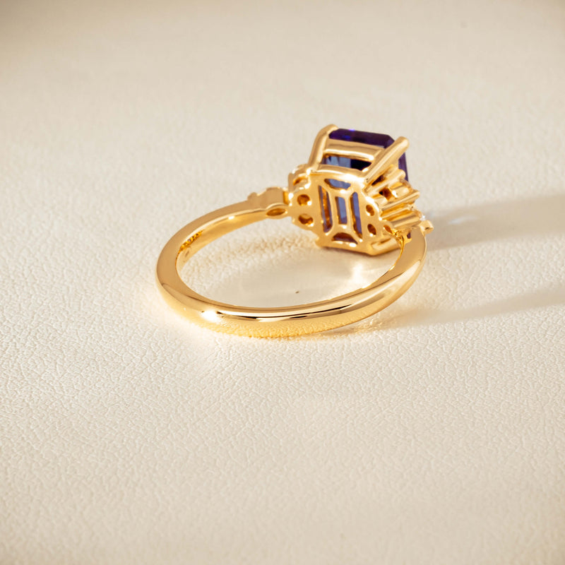 18ct Yellow Gold 2.88ct Tanzanite & Diamond Oriana Ring