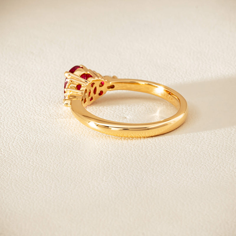 18ct Yellow Gold 1.10ct Ruby & Diamond Oriana Ring