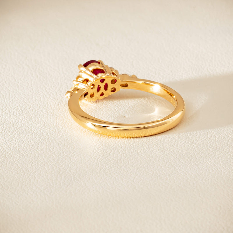 18ct Yellow Gold 1.10ct Ruby & Diamond Oriana Ring