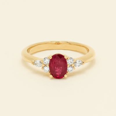 18ct Yellow Gold 1.10ct Ruby & Diamond Oriana Ring