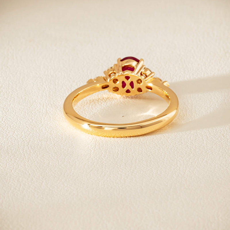 18ct Yellow Gold 1.10ct Ruby & Diamond Oriana Ring