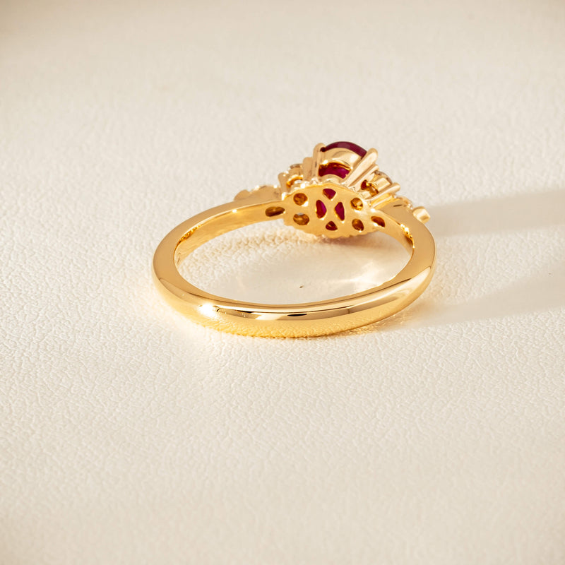 18ct Yellow Gold 1.10ct Ruby & Diamond Oriana Ring