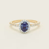 18ct Yellow Gold 1.45ct Sapphire Diamond Mini Sierra Ring