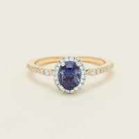 18ct Yellow Gold 1.45ct Sapphire Diamond Mini Sierra Ring - Ring - Walker & Hall