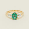 18ct Yellow Gold 1.29ct Emerald & Diamond Oriana Ring