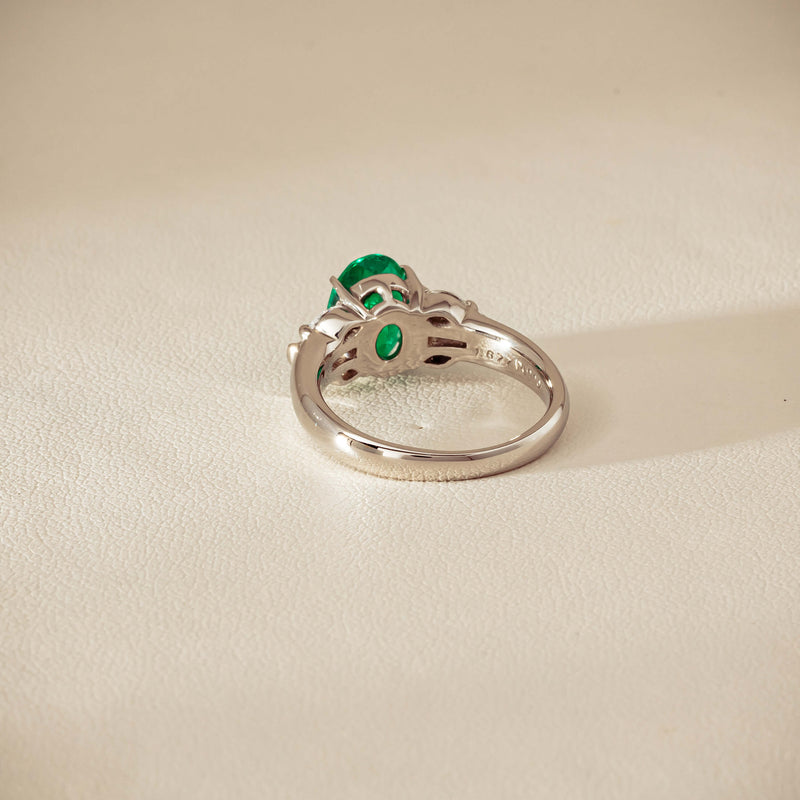 Deja Vu Platinum 1.67ct Emerald & Diamond Ring