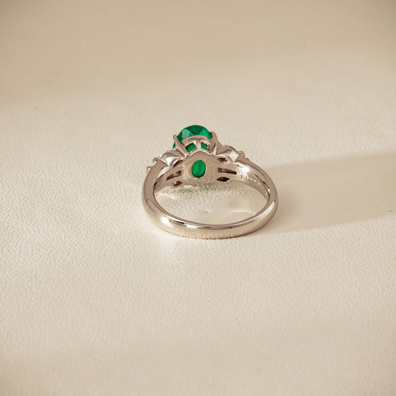 Deja Vu Platinum 1.67ct Emerald & Diamond Ring
