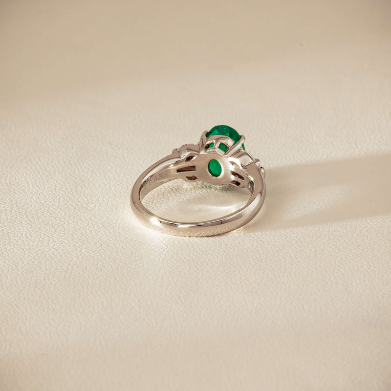 Deja Vu Platinum 1.67ct Emerald & Diamond Ring