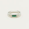 Deja Vu Platinum .32ct Faceted Emerald Ring