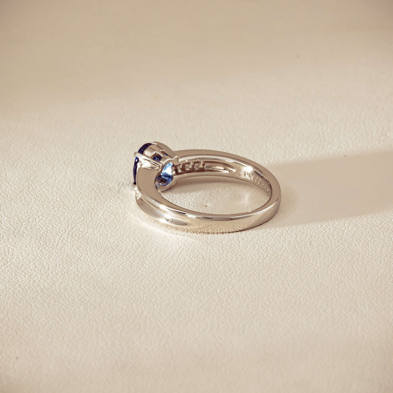 Deja Vu Platinum 1.19ct Oval Sapphire & Diamond Ring - Ring - Walker & Hall