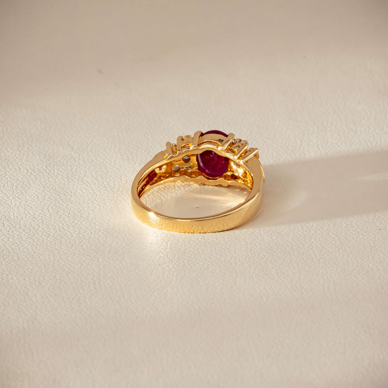 Deja Vu 18ct Yellow Gold 1.36ct Ruby & Diamond Ring
