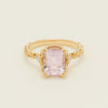 18ct Yellow Gold Kunzite & Diamond Romanov Ring