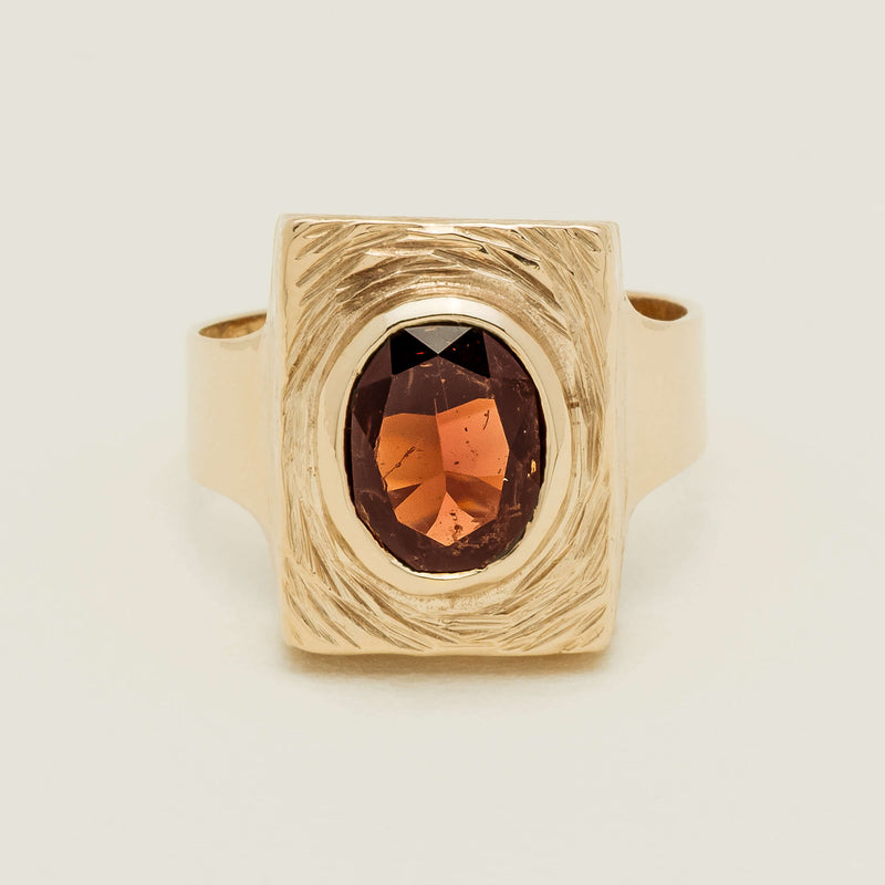 Deja Vu 9ct Yellow Gold 2.10ct Garnet Statement Ring - Ring - Walker & Hall
