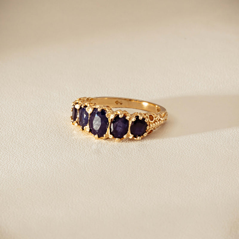 Deja Vu 14ct Yellow Gold 3.00ct Sapphire Ring - Ring - Walker & Hall