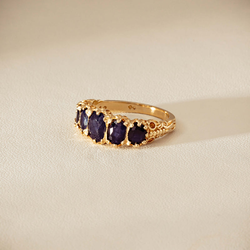Deja Vu 14ct Yellow Gold 3.00ct Sapphire Ring - Ring - Walker & Hall