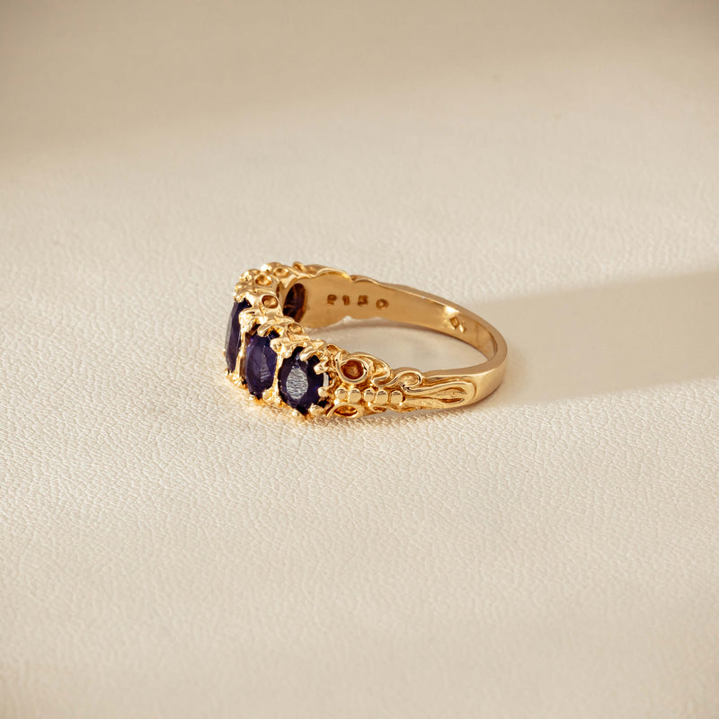 Deja Vu 14ct Yellow Gold 3.00ct Sapphire Ring - Ring - Walker & Hall