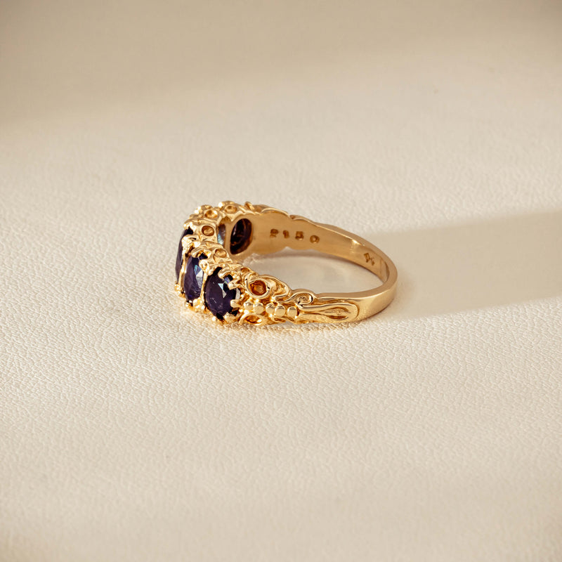 Deja Vu 14ct Yellow Gold 3.00ct Sapphire Ring - Ring - Walker & Hall
