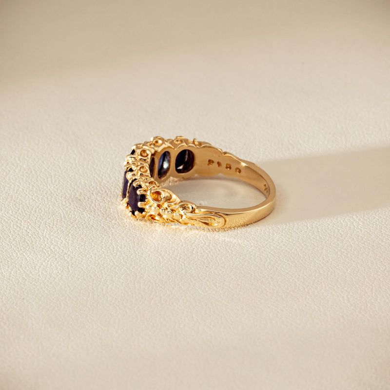 Deja Vu 14ct Yellow Gold 3.00ct Sapphire Ring - Ring - Walker & Hall