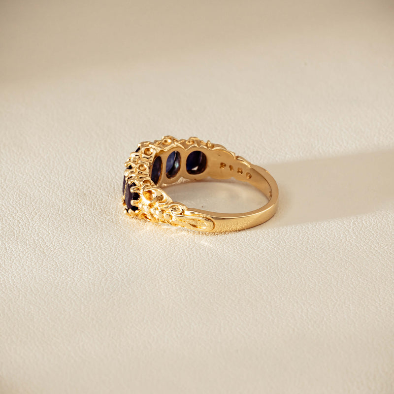 Deja Vu 14ct Yellow Gold 3.00ct Sapphire Ring - Ring - Walker & Hall