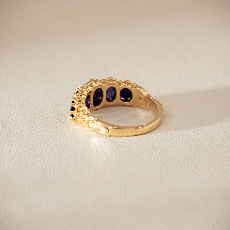 Deja Vu 14ct Yellow Gold 3.00ct Sapphire Ring - Ring - Walker & Hall