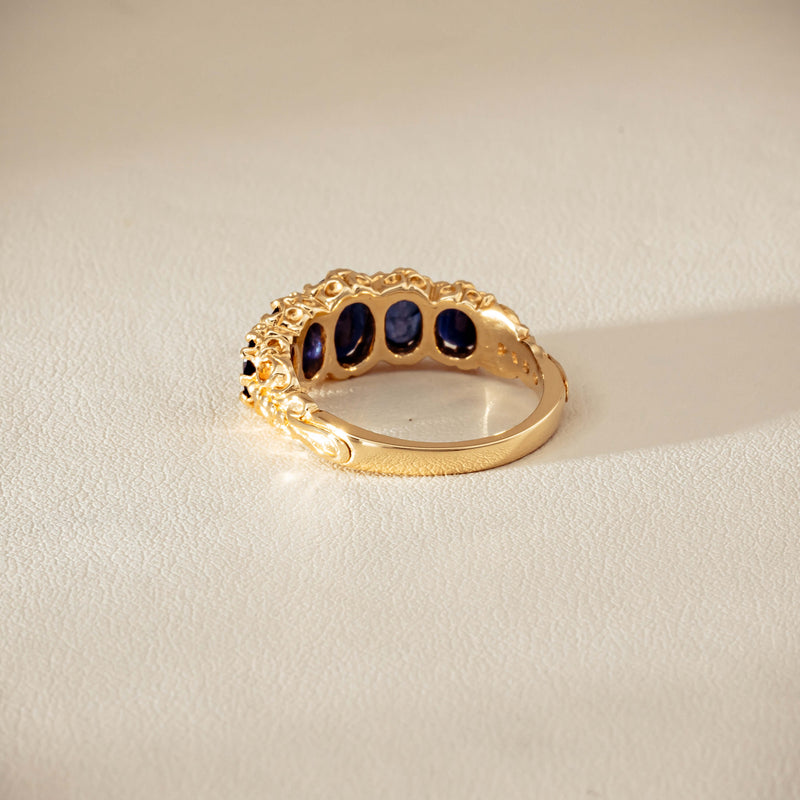 Deja Vu 14ct Yellow Gold 3.00ct Sapphire Ring - Ring - Walker & Hall