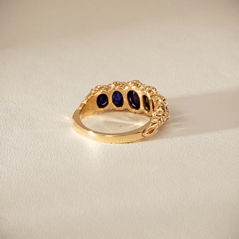 Deja Vu 14ct Yellow Gold 3.00ct Sapphire Ring - Ring - Walker & Hall
