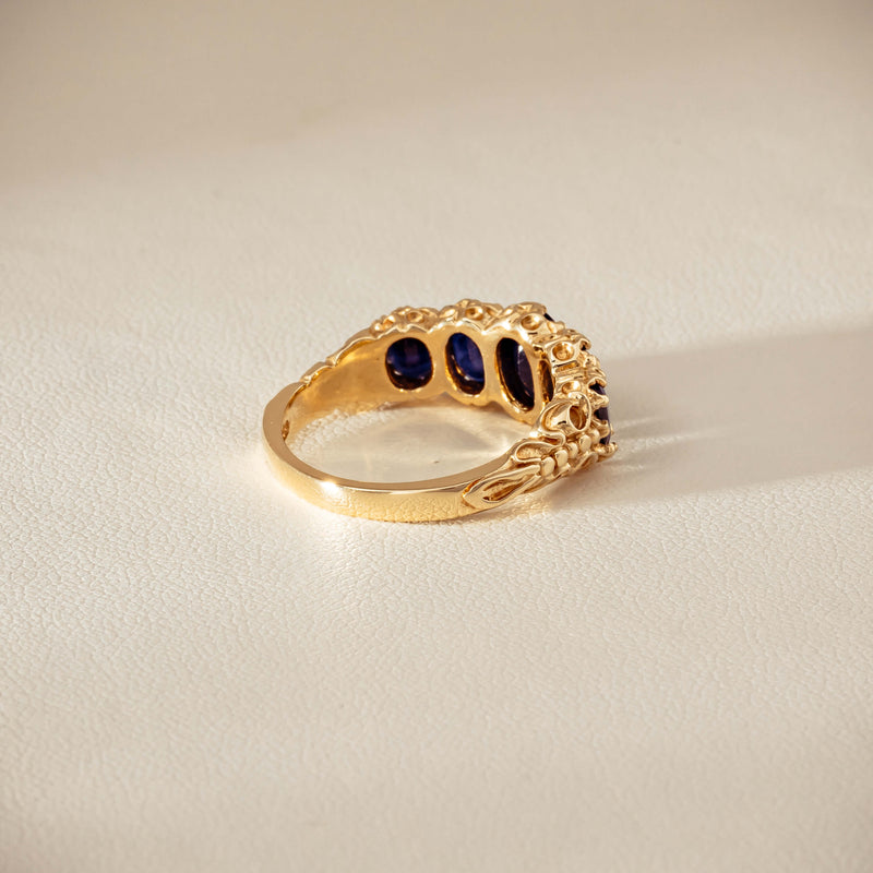 Deja Vu 14ct Yellow Gold 3.00ct Sapphire Ring - Ring - Walker & Hall