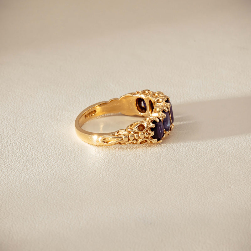 Deja Vu 14ct Yellow Gold 3.00ct Sapphire Ring - Ring - Walker & Hall