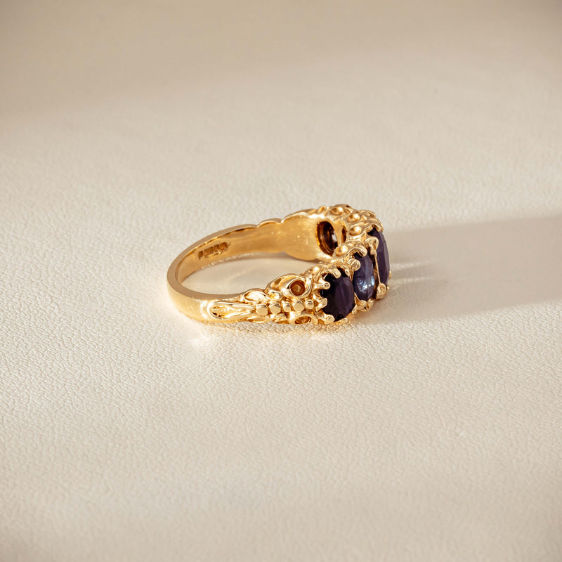 Deja Vu 14ct Yellow Gold 3.00ct Sapphire Ring - Ring - Walker & Hall
