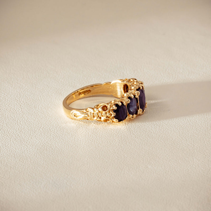 Deja Vu 14ct Yellow Gold 3.00ct Sapphire Ring - Ring - Walker & Hall