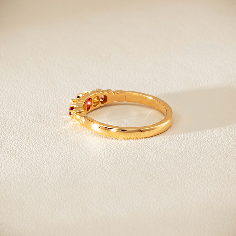 Deja Vu 18ct Yellow Gold Ruby & Diamond Ring - Ring - Walker & Hall