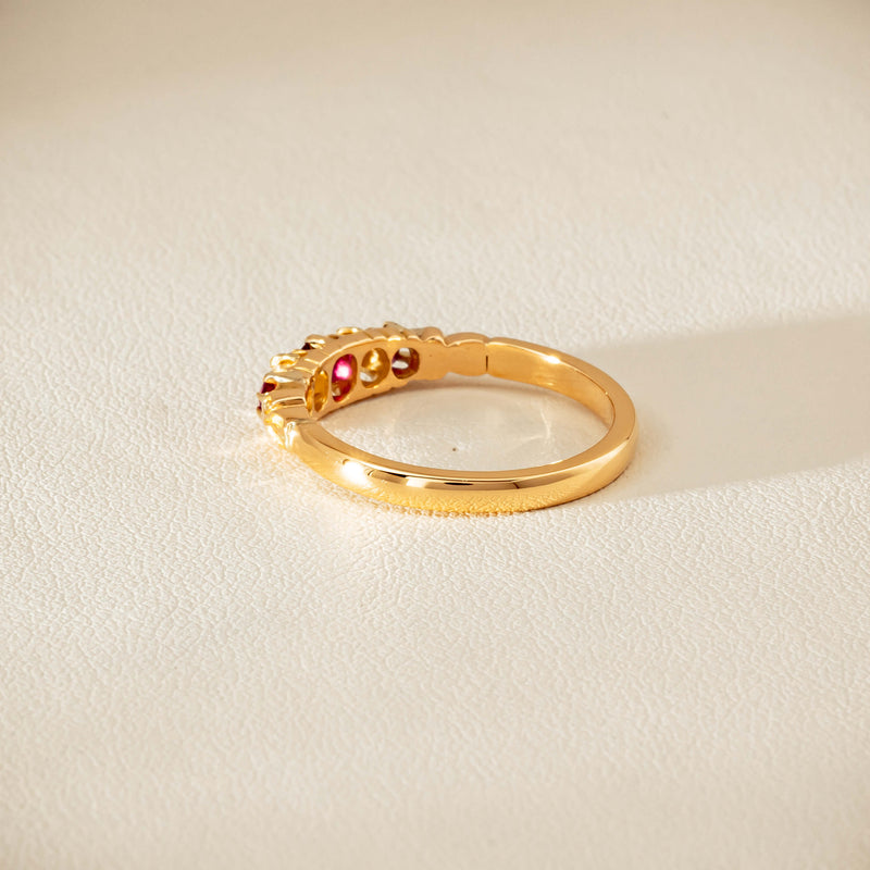 Deja Vu 18ct Yellow Gold Ruby & Diamond Ring - Ring - Walker & Hall