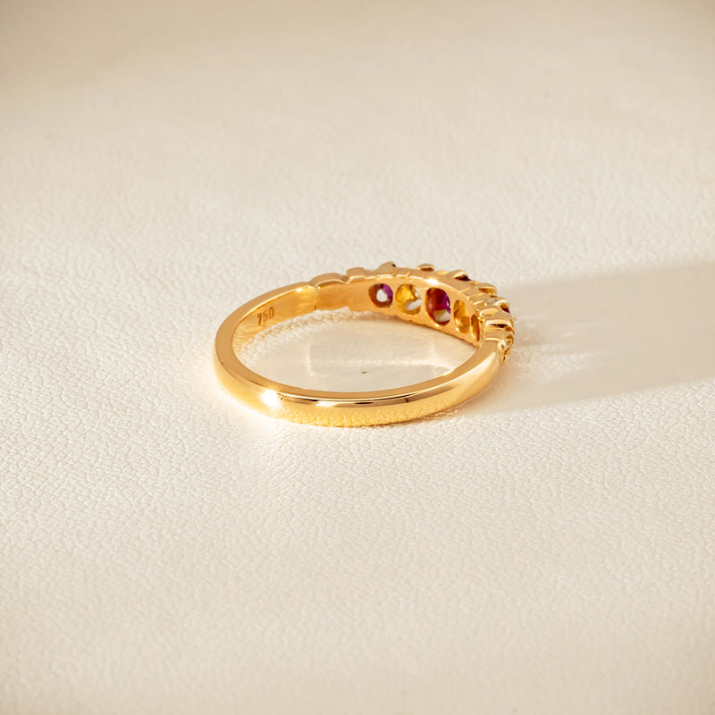 Deja Vu 18ct Yellow Gold Ruby & Diamond Ring - Ring - Walker & Hall